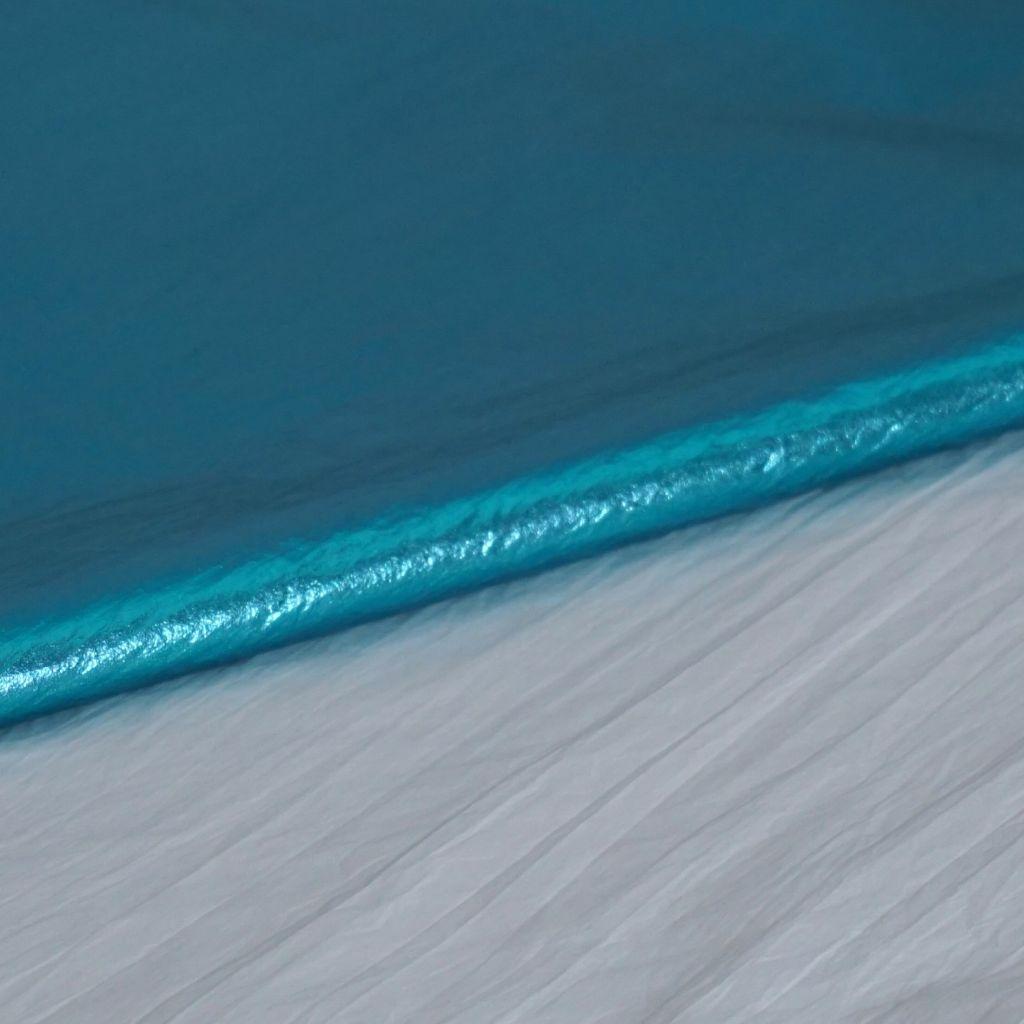 Folienstoff Nylon Metallic-Look türkis